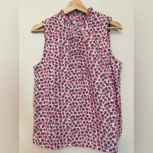 J.Crew Button-ruffleneck top